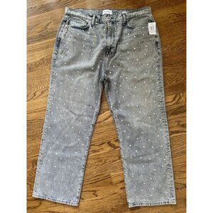 BNWT Frame Le Jane Crop Stud-  Studded Jeans